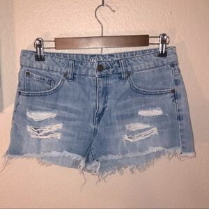 VOLCOM Stoned Distressed Shorts Size 5